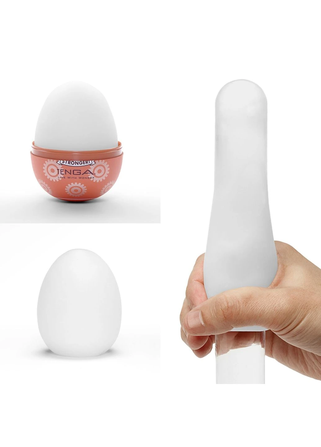 Мастурбатор-яйцо Egg Gear, плотный TPE, пробник лубриканта 5 мл - CherryLove Tenga (366962899)