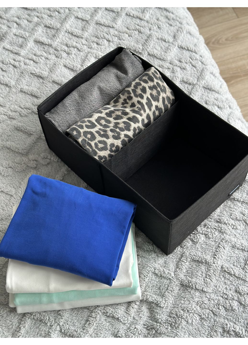 Короб для вертикального зберігання на два відділи (білий) Organize (356473675)