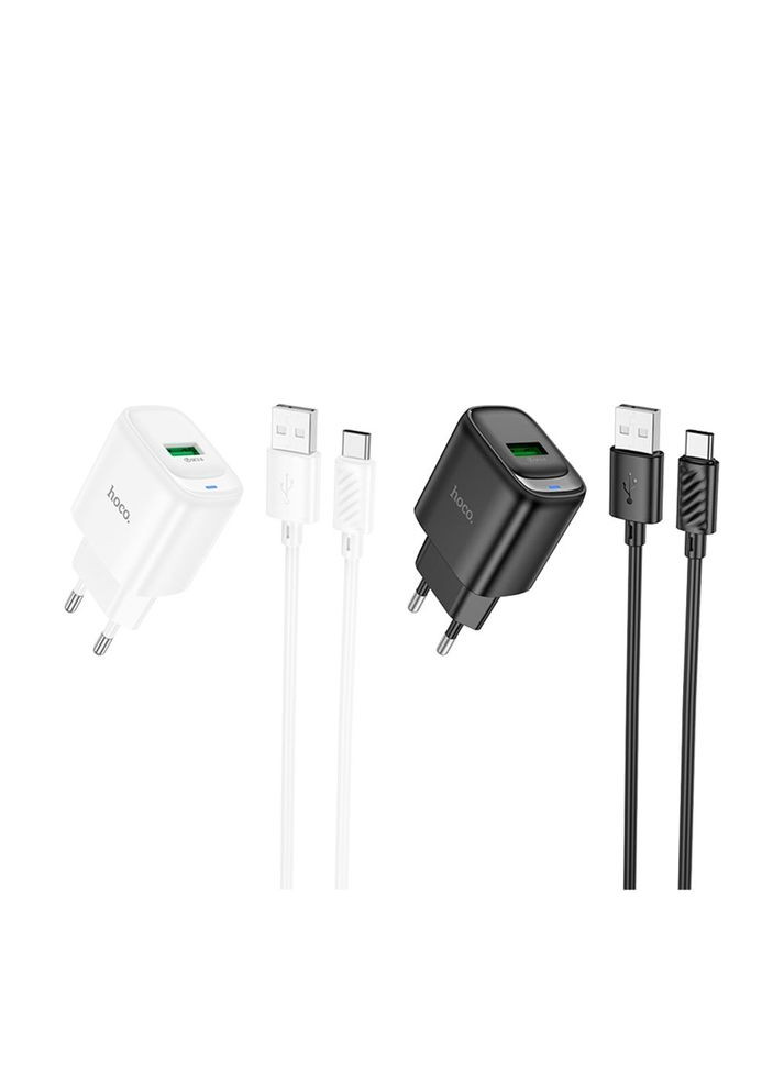Сетевое Зарядное Устройство C140A 1USB QC 18W+USB to Type-C Hoco (372466365)