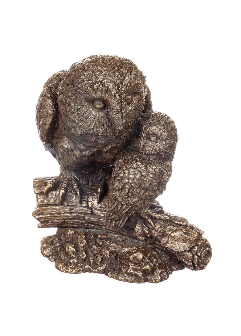 Статуэтка Сова с совенком символ мудрой матери 14 см 74523 бронзовое покрытие Veronese (346531781)