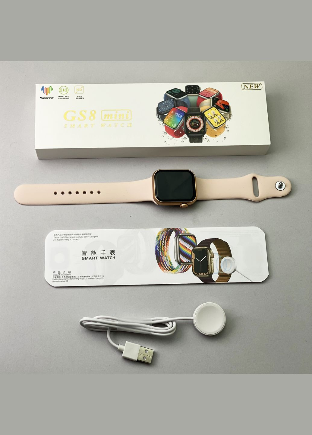 Розумний годинник Smart Watch GS8 Mini Рожевий No Brand (332627863)