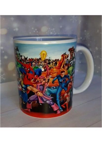 Чашка с принтом Герои Марвел No Brand (369764855)