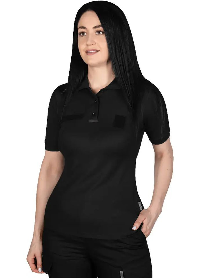 Чорна теніска поло w pani paladin lt чорний Camotec