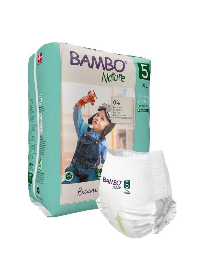 Эко Подгузники-трусики Nature Pants 5 (12-18 кг), 19 шт. Bambo 1000019258 (366578341)