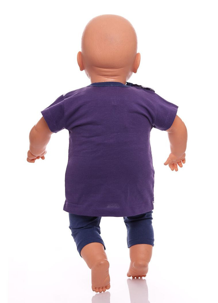 Синий летний костюм летний для девочки трикотажный с зайкой синий 68 см (32484) BABYKROHA