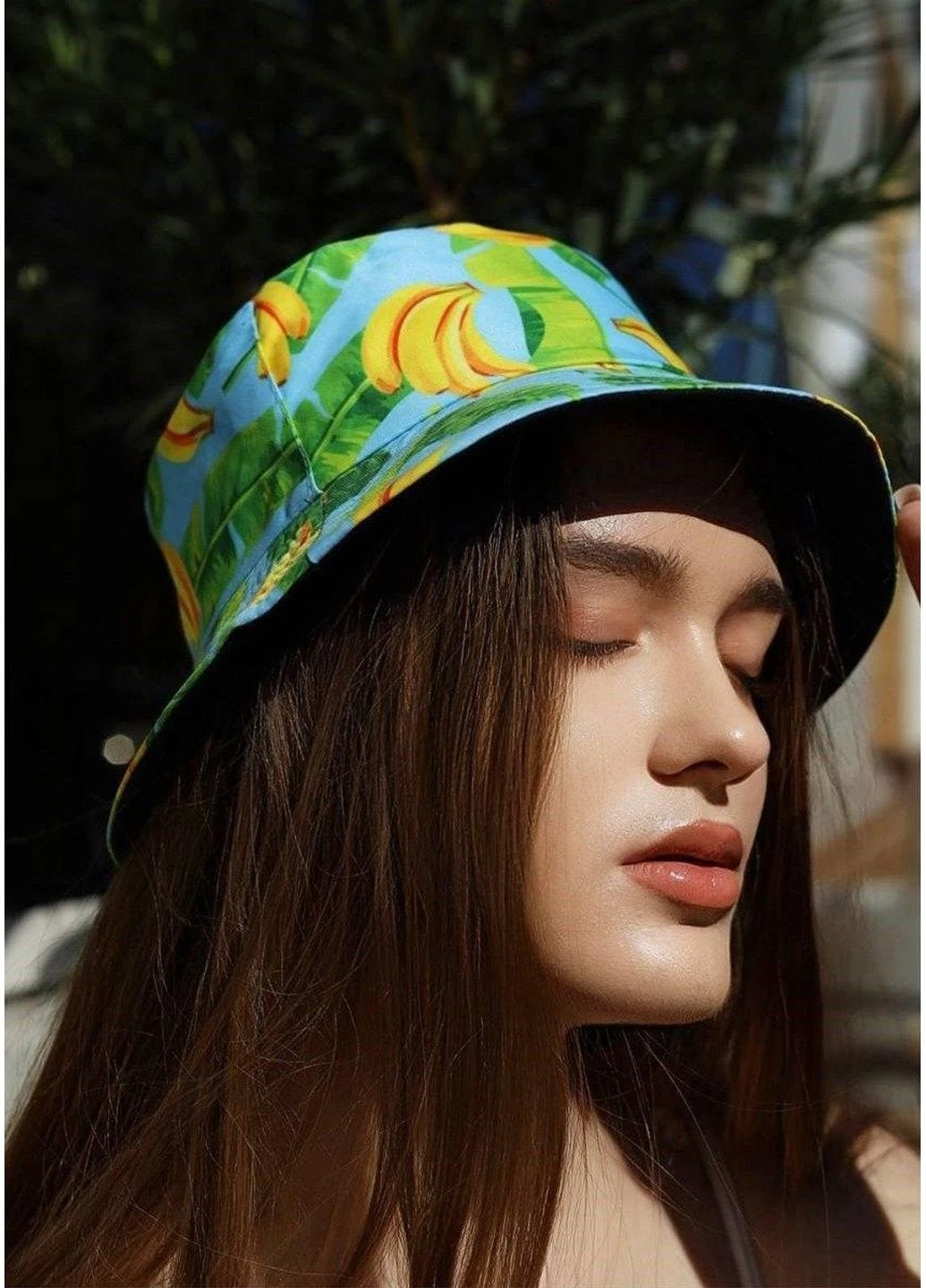 Панама жіноча двостороння Банани блакитна No Brand (306734178)