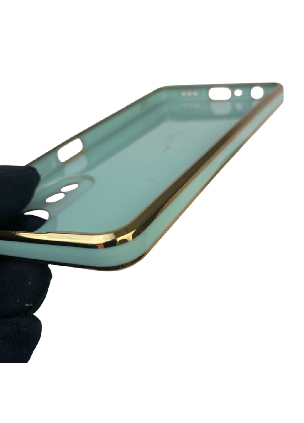 Чехол для A58 4G с кольцом-подставкой с золотой окантовкой на оппо а58 бирюзовый gs1 Oppo (366229212)