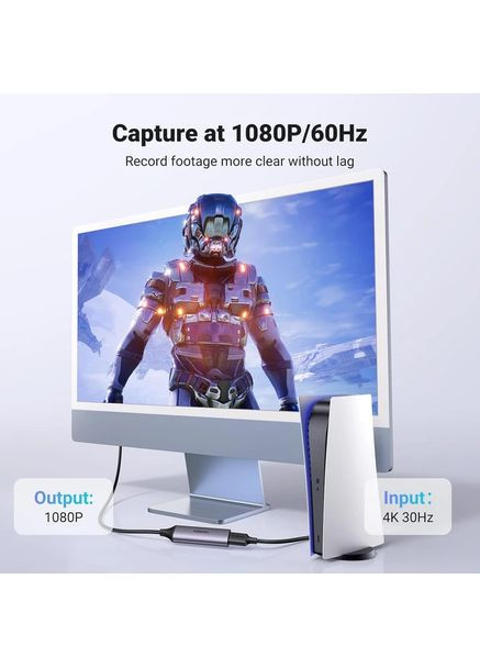 Карта видеозахват CM716 HDMI to USB (USB-C) HD USB Video Capture Card, камеры, потоковый, мобильное устройство (25854) Ugreen (364462137)