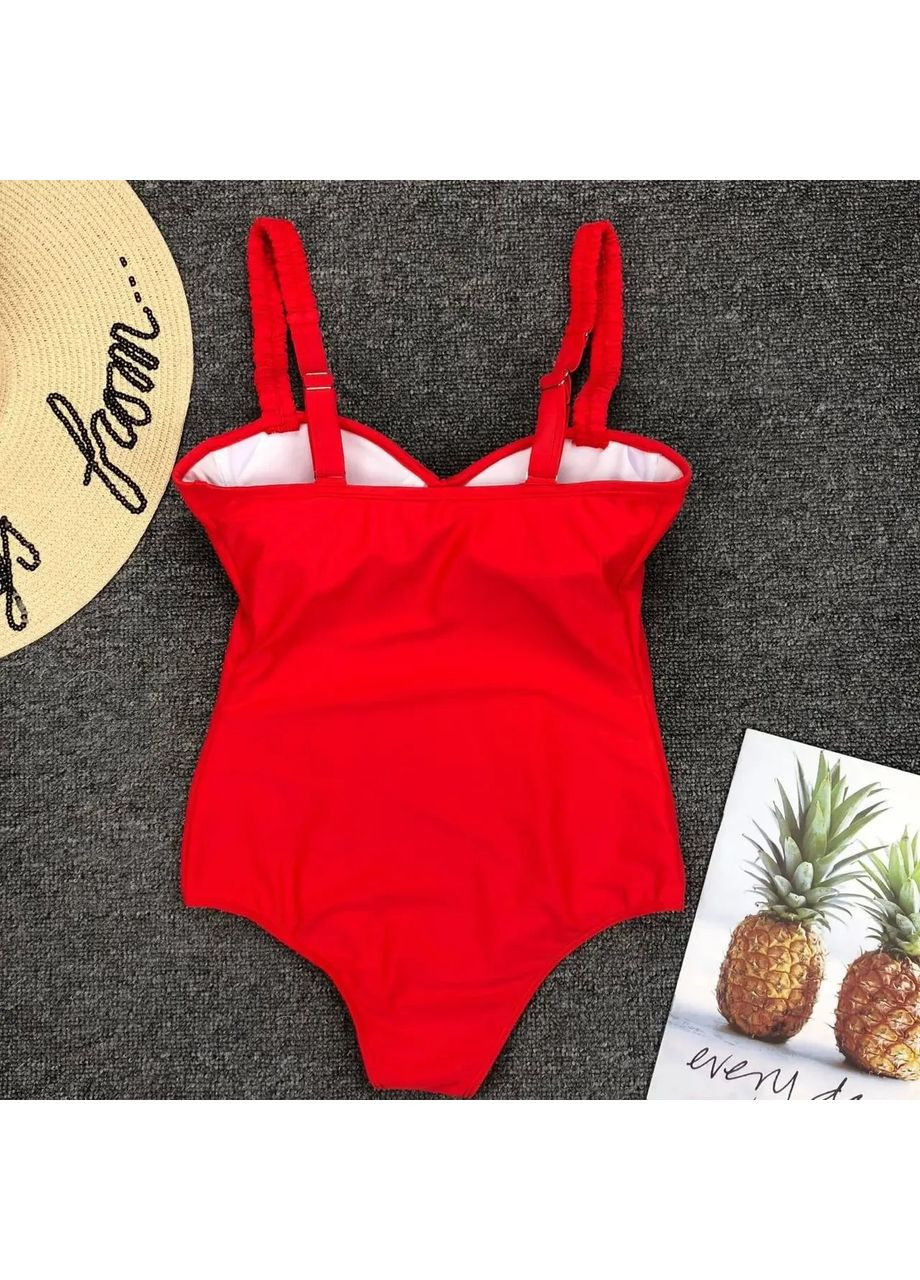 Красный летний стильный и модный сплошной купальник с регулирующими лямками и твердым пушапом с косточками. China