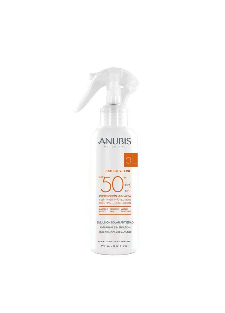Sun Emulsion Spray SPF 50+ 200 ml Сонцезахисний спрей для обличчя та тіла AQUA SPF 50+ 200ml Anubis (339051257)