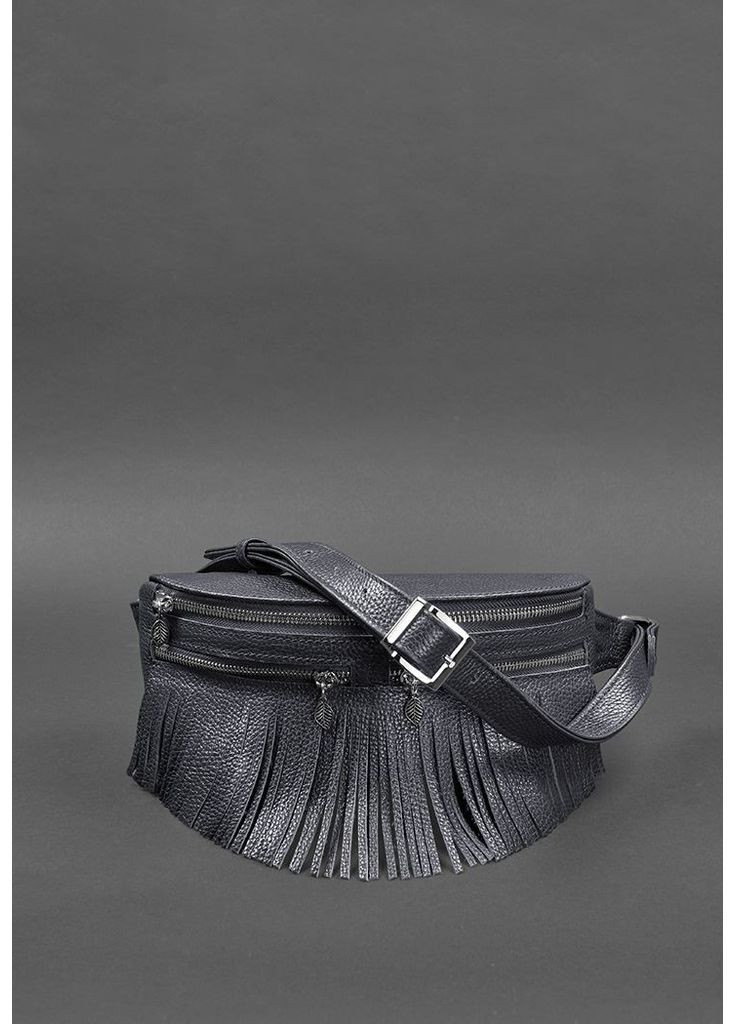 Шкіряна жіноча сумка на пояс Spirit темно-синя BlankNote поясна сумка (348359286)