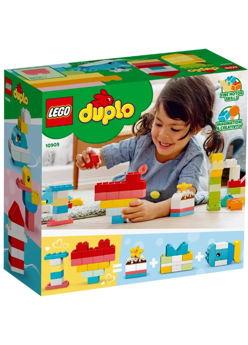 Конструктор DUPLO Classic Коробка-серце 80 деталей (10909) Lego (285119814)