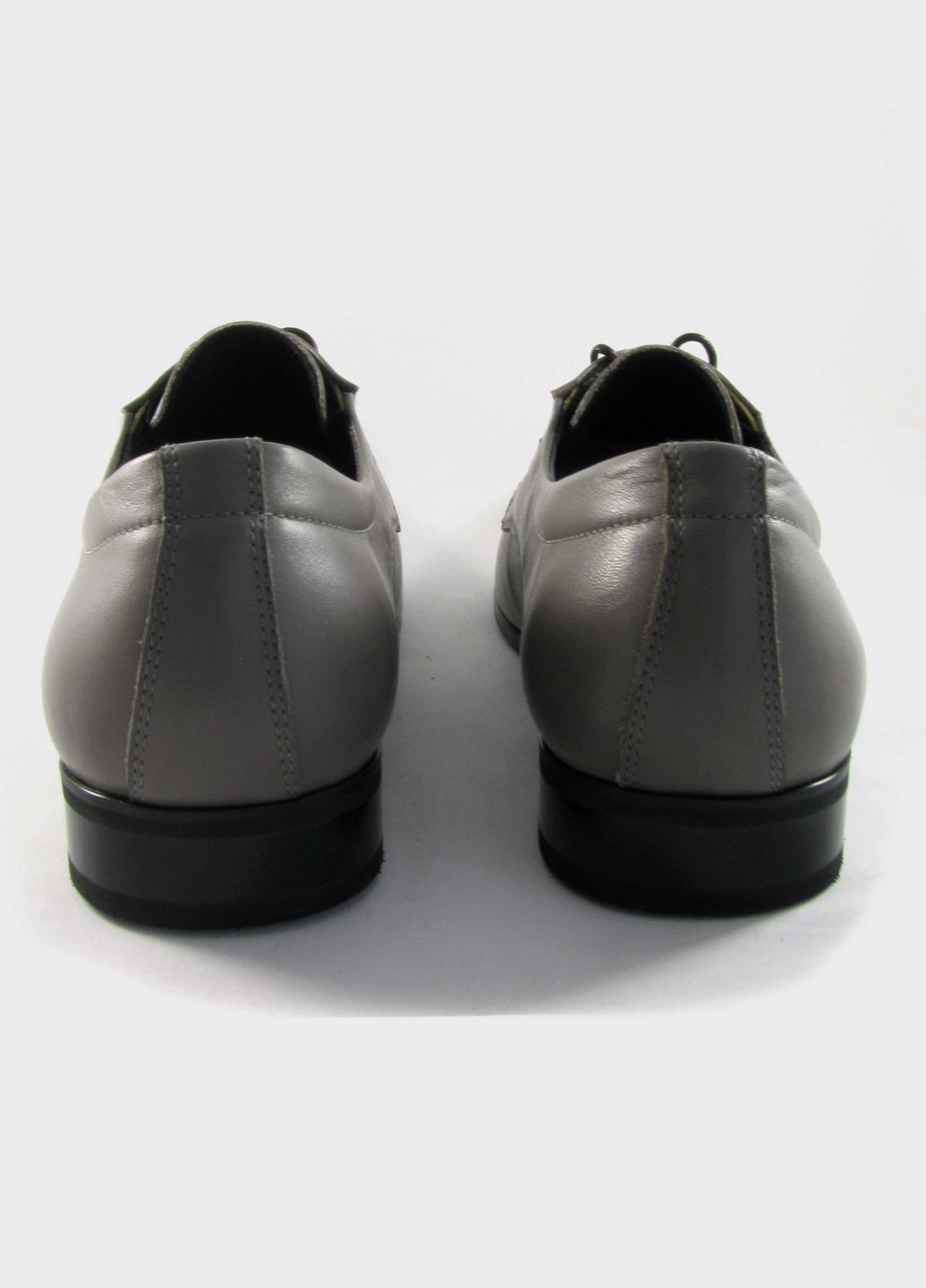 Серые мужские кожанные классические туфли серые (863) Lider Club