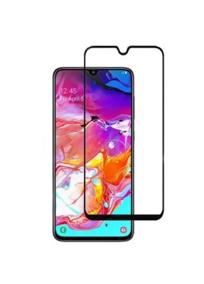 Закаленное защитное стекло на Samsung A12 / Черная рамка X-level (329881797)