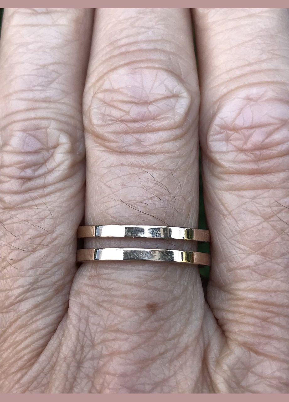 Кільце срібне із золотом 035к, розмір No Brand (316397671)