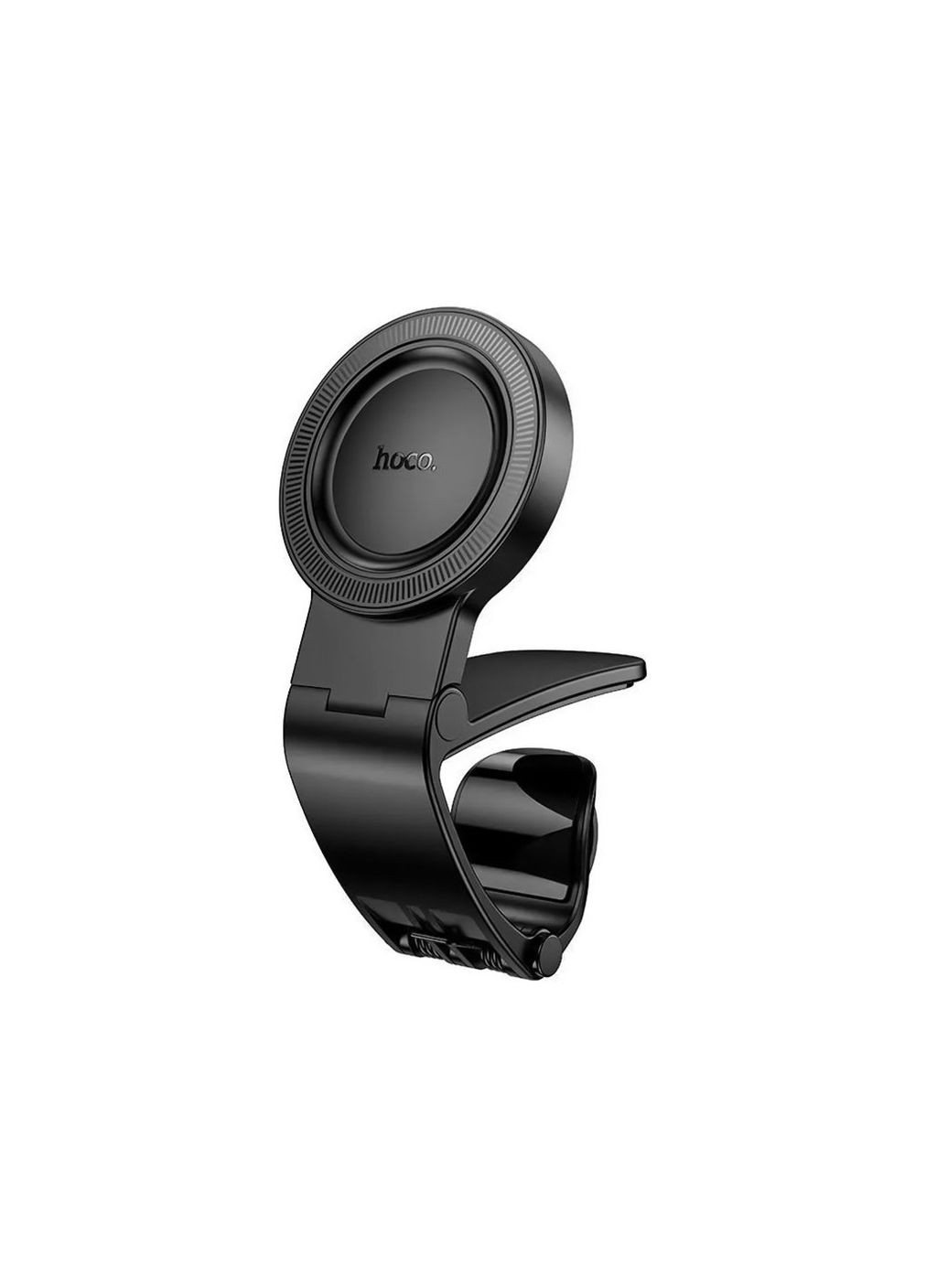 Автотримач для телефону H60 Magnetic Ring ABS + силікон кріплення на кермо автомобіля Чорний Hoco (333144165)