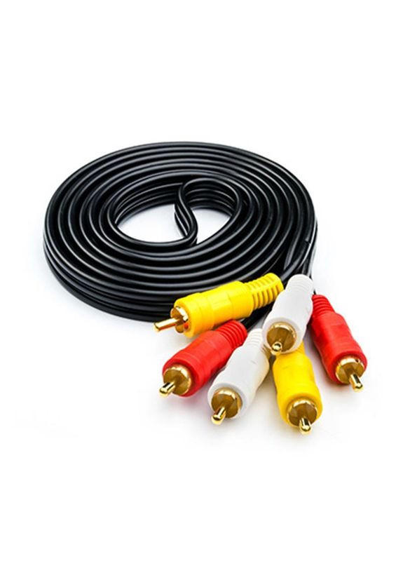 Кабель 3хRCA - 3хRCA (M/M), 5 м, Black (10713) пакет Atcom (341486691)