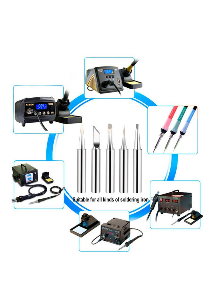 Жало паяльника 900M-T-B рівний конус із округлим закінченням, 0.5 мм Silver No Brand (325432560)