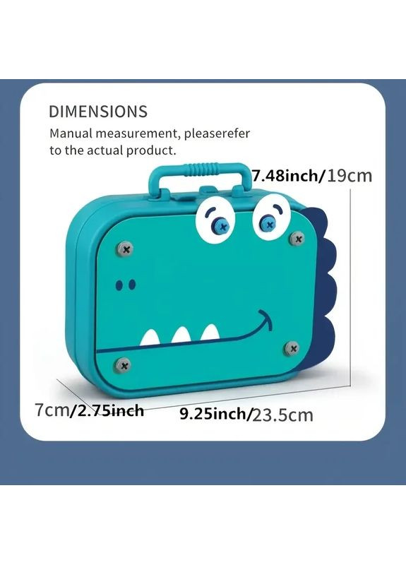 Детская мозаика-конструктор в чемоданчике «Дино» 351 элемент Электрическая дрель шуруповерт 2D и 3D сборка No Brand (363042247)