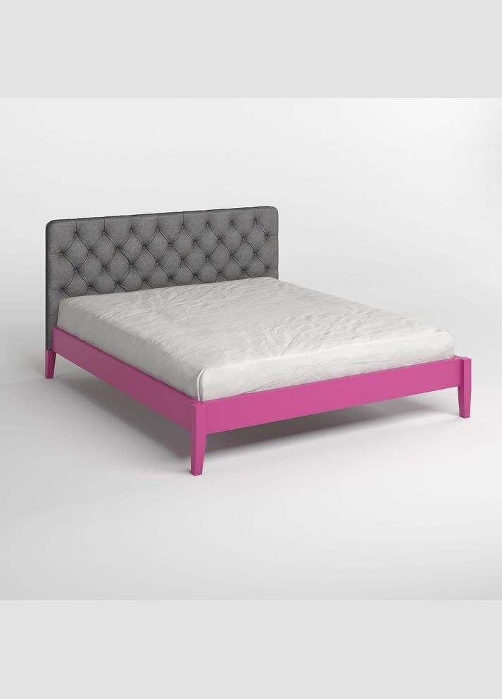 Полуторне дерев'яне ліжко Рим ДК (S2060R30B)/Аляска 93 (Сірий) Б3 120х200 см (MBG-5299) Mebigrand (366084999)