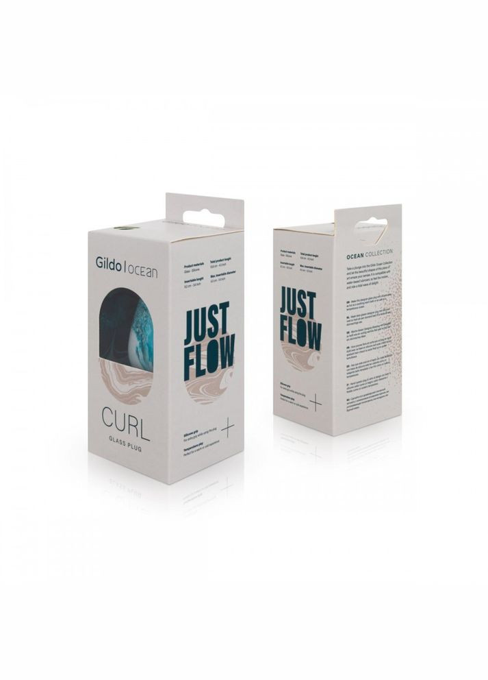 Анальная пробка Ocean Curl Glass Butt plug Gildo (298688437)