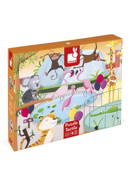 Пазл тактильний День в зоопарку 20 елементів (J02774) Janod (367059228)