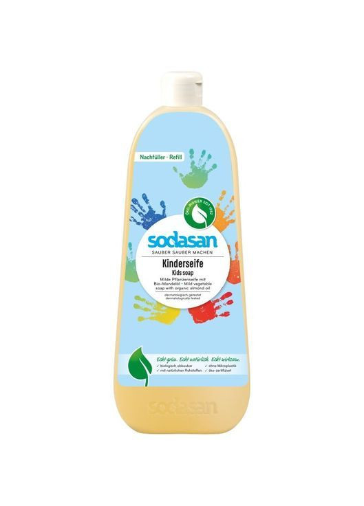 Органическое жидкое мыло Kids с миндальным и оливковым маслами, 1 л Sodasan 8116 (366529395)