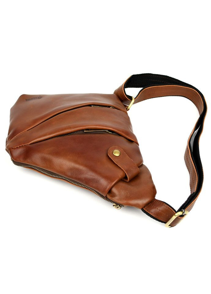 Чоловіча сумка-слінг через плече для лівші GB-6405-3md коньячна TARWA (322284170)