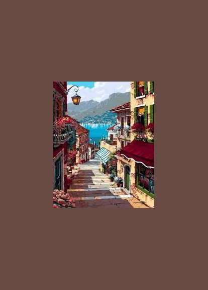 Q951 Поселок Белладжио Роспись по номерам на холсте 40х50см Mariposa (299723544)