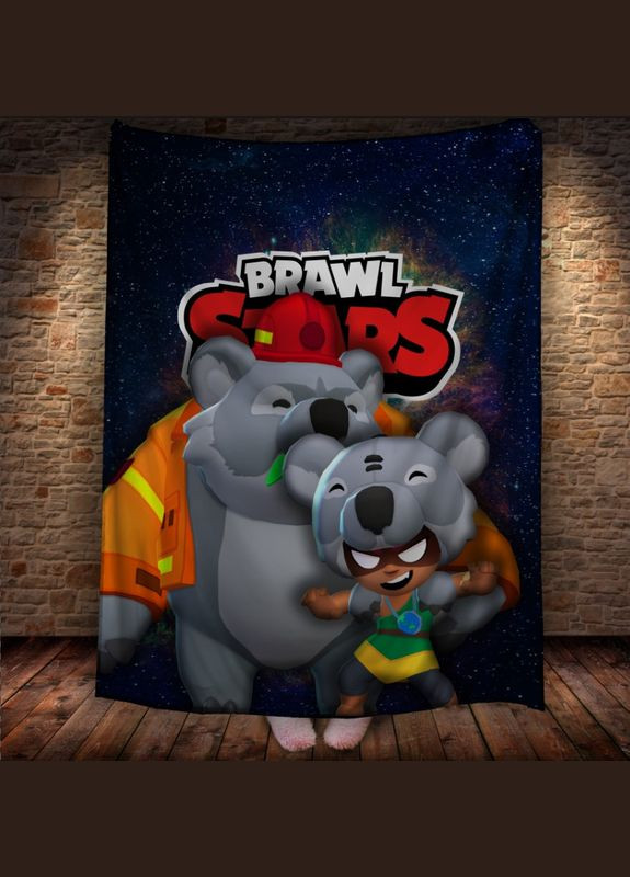 Плед с 3D-принтом на тему Brawl Stars Герои Бравл Старс - Плед с 3D-принтом на тему Brawl Stars Герои Бравл Старс Перша Креативна мануфактура PERFECTUS Плед (301868919)