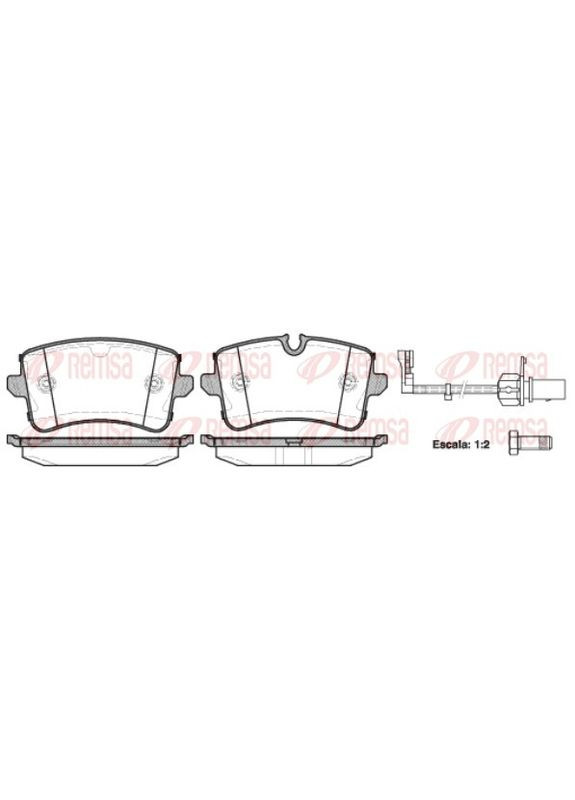 Колодки тормозные дисковые ЗАДН AUDI A6 C7 (4G2, 4GC) 3.0 2010.11-2018.09 (RS 1343.10) Remsa (354334229)