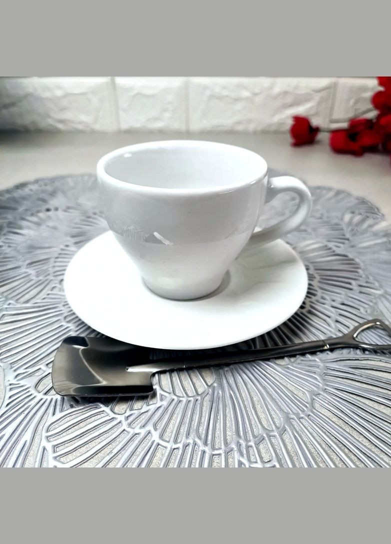 Чашка для чаю з блюдцем порцелянова 200 мл Паула (1702/1712) Lubiana (303211752)