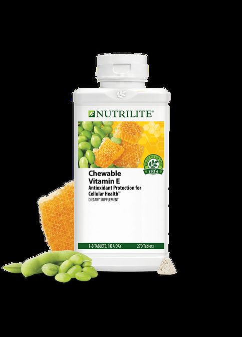 Жевательные таблетки с витамином Е Amway Chewable Vitamin E 270 таблеток Nutrilite (280265989)