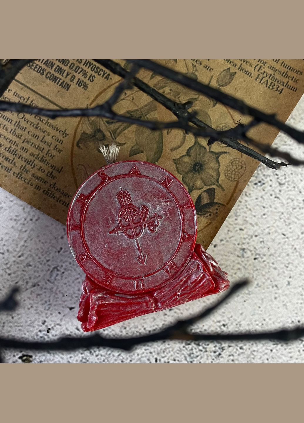 Восковая красная свеча - Санта Муэрте 5Candles (322347353)