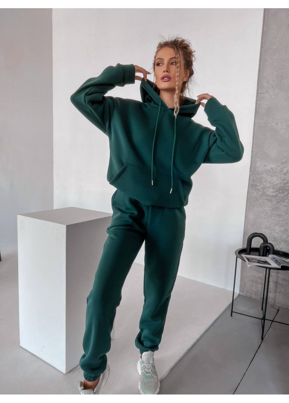 Теплый костюм из тринитки на флисе No Brand (369249475)