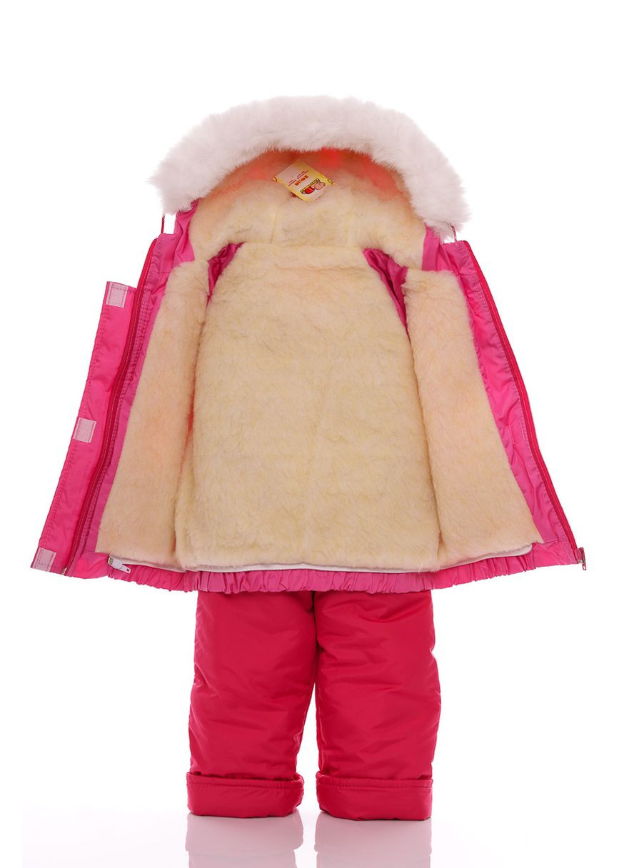 Комбінезон Конверт для дівчинки на хутрі Трійка темно-рожевий 98 см (27567) BABYKROHA (297198090)