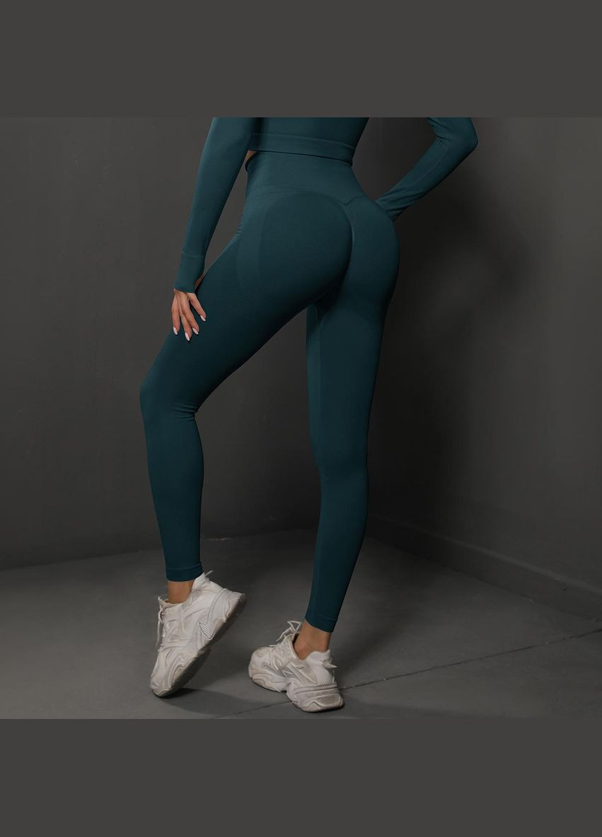 Лосини фітнес з ефектом push-up однотонні No Brand (322535713)