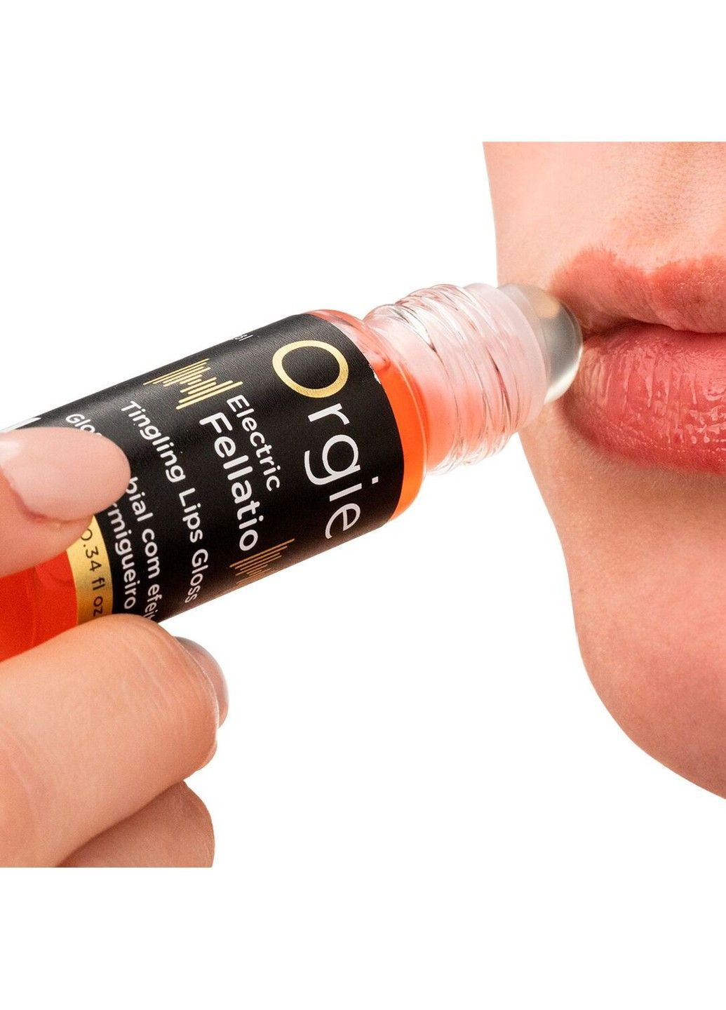 Блиск для губ з ефектом вібрації Electric Fellatio Lips Gloss, 10 мл, смак фруктового асорті Orgie (329447393)