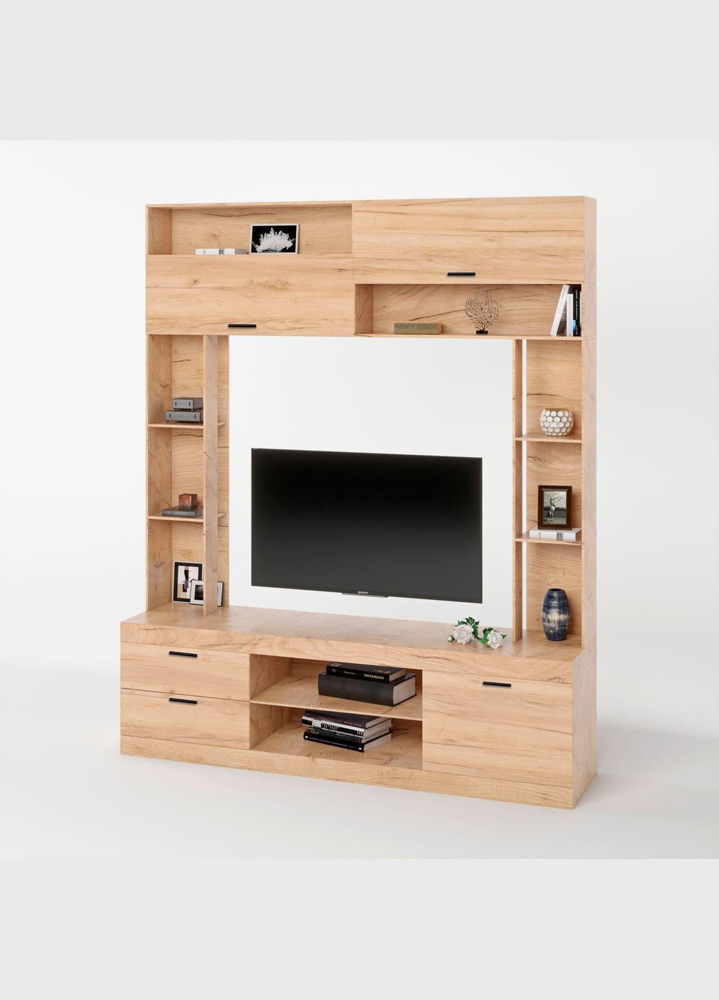 Стена в гостиную Соната дуб крафт золотой (EVR2714) Еверест (311683791)