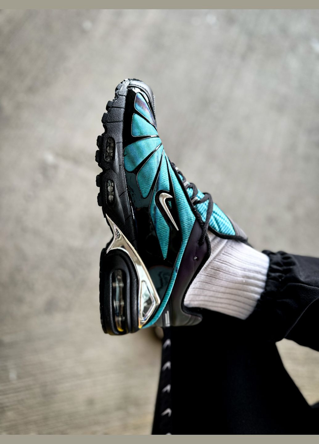 Бирюзовые демисезонные кроссовки мужские nike air max tailwind 5 x skepta | найк аир макс таилвинд бирюзовые No Brand