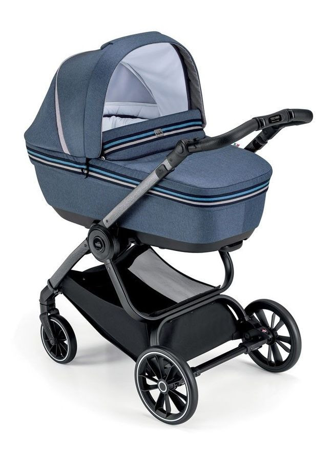 Універсальна коляска 2 в 1 Techno Milano, рама сіра, синій зі смужкою () CAM 805T/V99/978/552K (335974115)