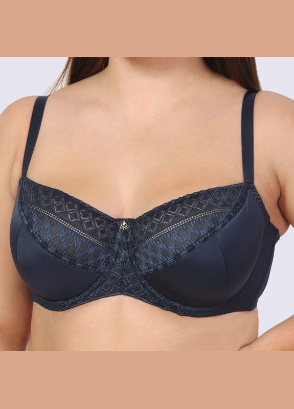 Синий бюстгальтер на косточках с полумягкой чашкой Elita с косточками