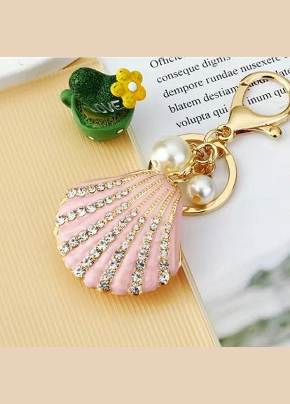 Креативний модний брелок підвіска у формі перлинна мушля з кристалами No Brand (315749913)