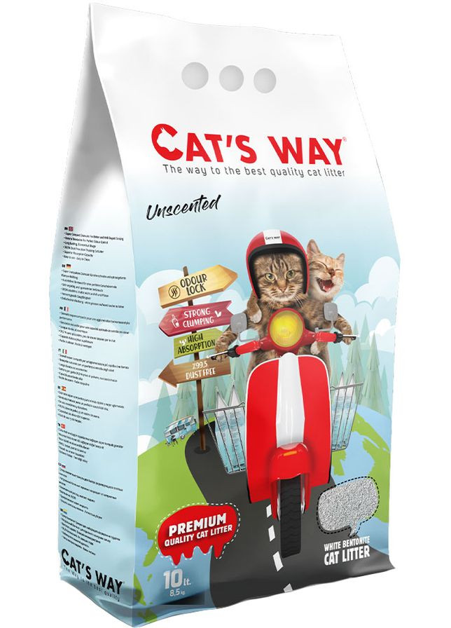 Наповнювач для котячого туалету Classic бентонітовий 10 л Червоний (8682162004625) Cat's Way (308976895)