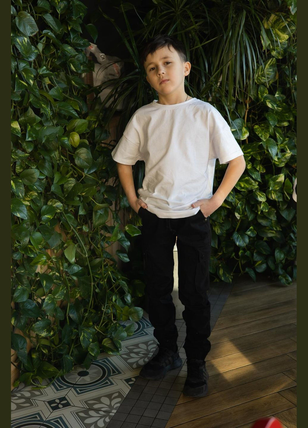 Біла літня футболка біла оверсайз для хлопчика IRmAS оверсайз