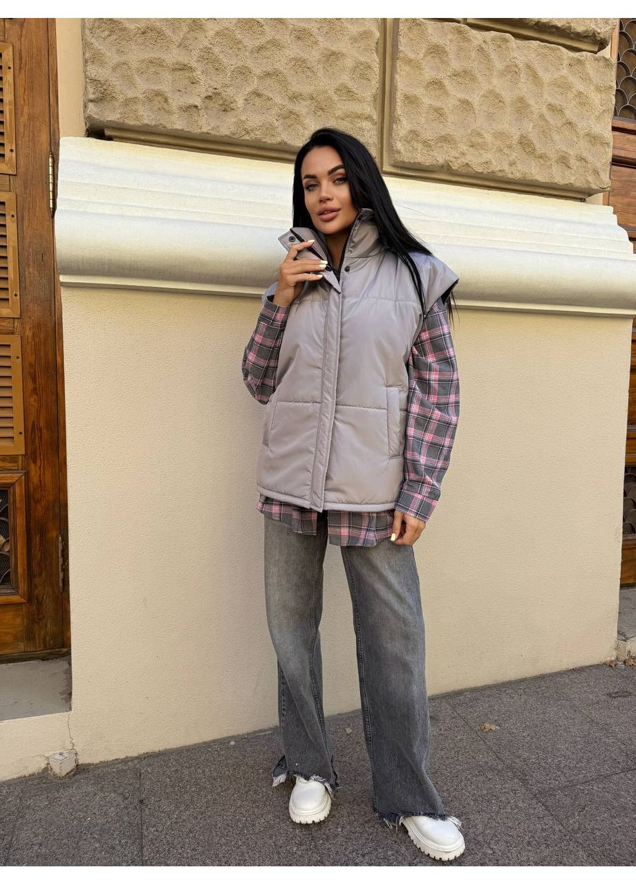 Женская стильная теплая жилетка оверсайз Україна (360548572)