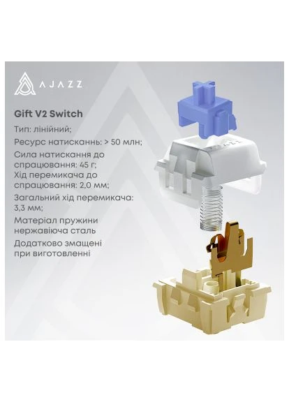 Клавиатура White/Blue (AK980-V2-G-PWB) Ajazz AK980 V2 Gift Switch V2 Wireless/Bluetooth/USB UA (379730664)