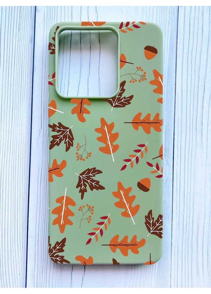 Матовий оливковий чохол на Xiaomi Redmi Note 13 Pro 5G Осінь (принт 107) Creative (355391410)