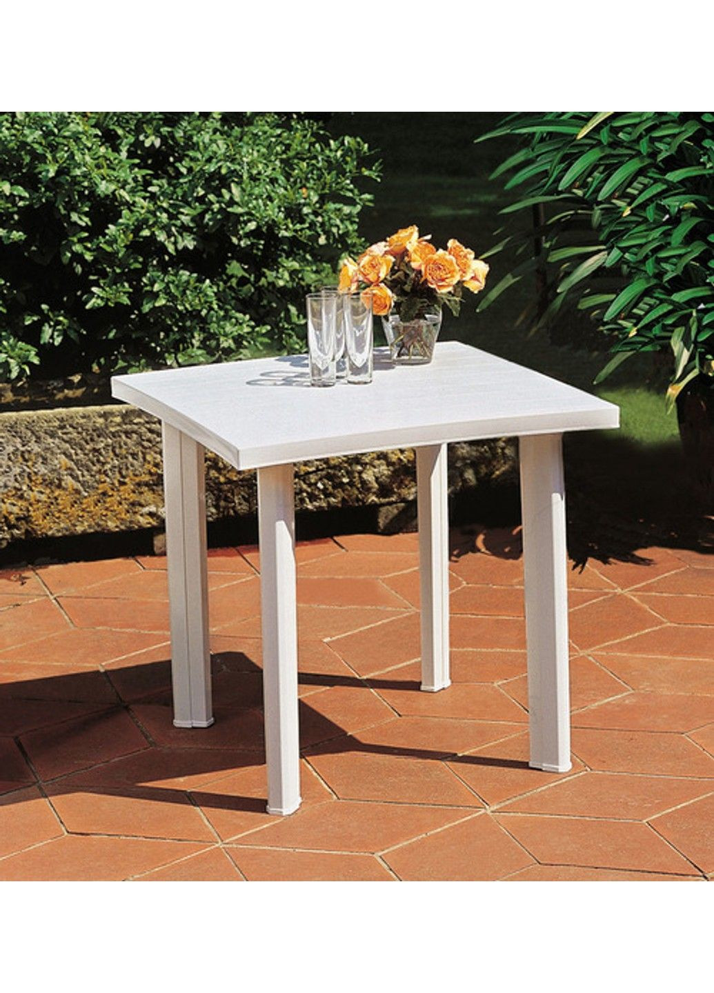 Стіл FIOCCO 75x80x72 білий Progarden (321969187)