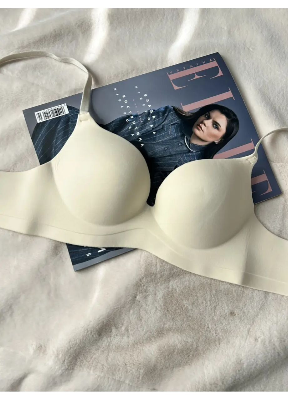 Айворий безшовний безшовний гладкий бюстгальтер із 3d чашкою об'єм а China без кісточок